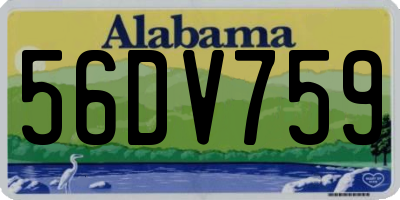 AL license plate 56DV759
