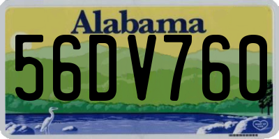 AL license plate 56DV760