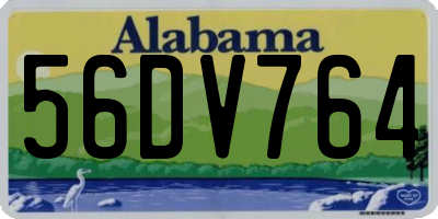 AL license plate 56DV764
