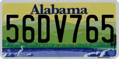 AL license plate 56DV765