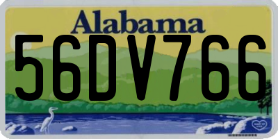 AL license plate 56DV766
