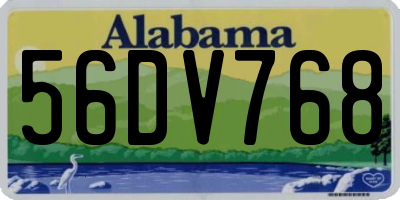 AL license plate 56DV768