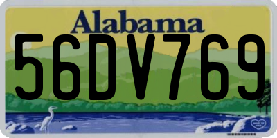 AL license plate 56DV769