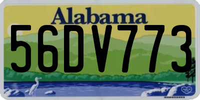 AL license plate 56DV773