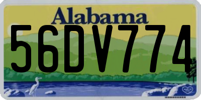 AL license plate 56DV774