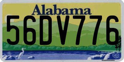 AL license plate 56DV776