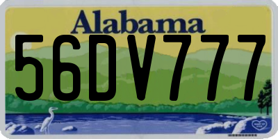 AL license plate 56DV777