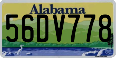 AL license plate 56DV778