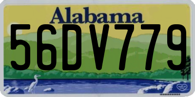 AL license plate 56DV779