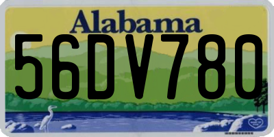 AL license plate 56DV780