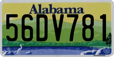 AL license plate 56DV781