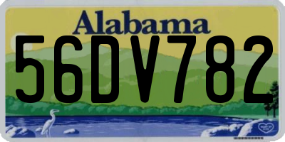 AL license plate 56DV782