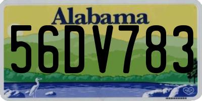 AL license plate 56DV783
