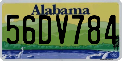 AL license plate 56DV784