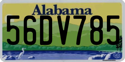 AL license plate 56DV785
