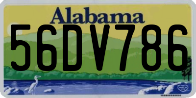 AL license plate 56DV786