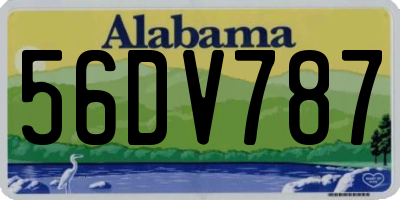 AL license plate 56DV787