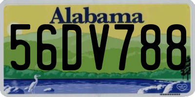 AL license plate 56DV788