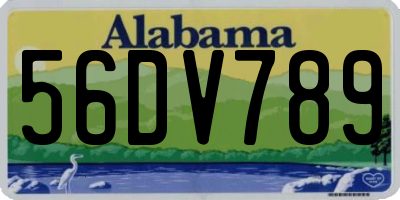 AL license plate 56DV789