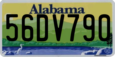 AL license plate 56DV790