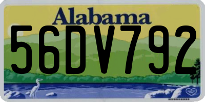 AL license plate 56DV792