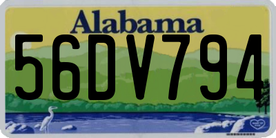 AL license plate 56DV794