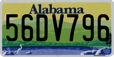 AL license plate 56DV796