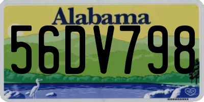 AL license plate 56DV798