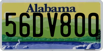 AL license plate 56DV800