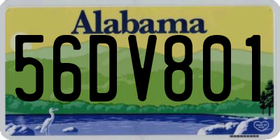 AL license plate 56DV801