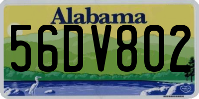 AL license plate 56DV802