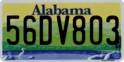 AL license plate 56DV803