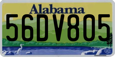 AL license plate 56DV805