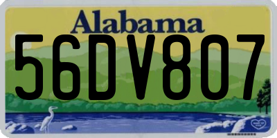 AL license plate 56DV807