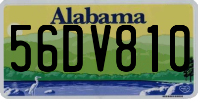 AL license plate 56DV810