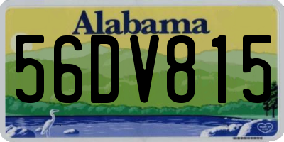 AL license plate 56DV815