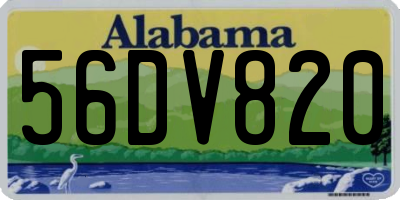 AL license plate 56DV820