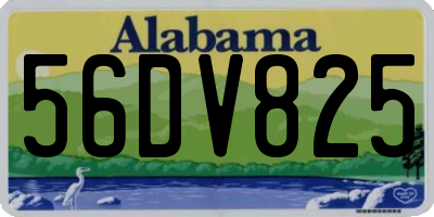 AL license plate 56DV825