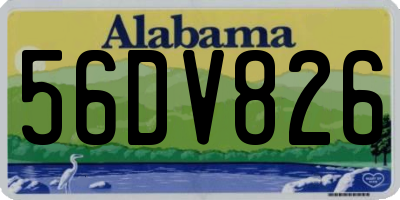 AL license plate 56DV826