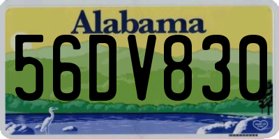 AL license plate 56DV830