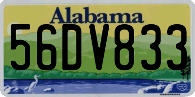AL license plate 56DV833
