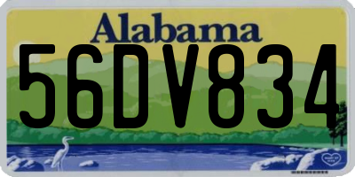 AL license plate 56DV834