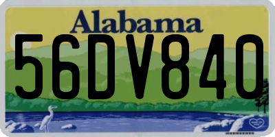 AL license plate 56DV840