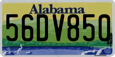AL license plate 56DV850