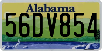 AL license plate 56DV854