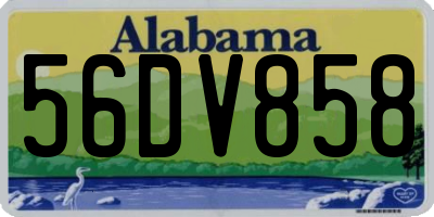 AL license plate 56DV858
