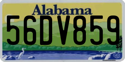 AL license plate 56DV859