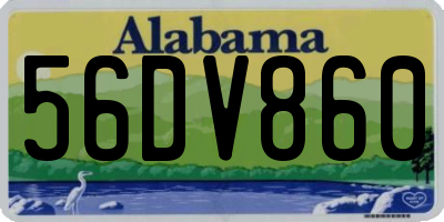 AL license plate 56DV860
