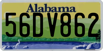 AL license plate 56DV862