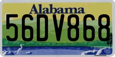 AL license plate 56DV868